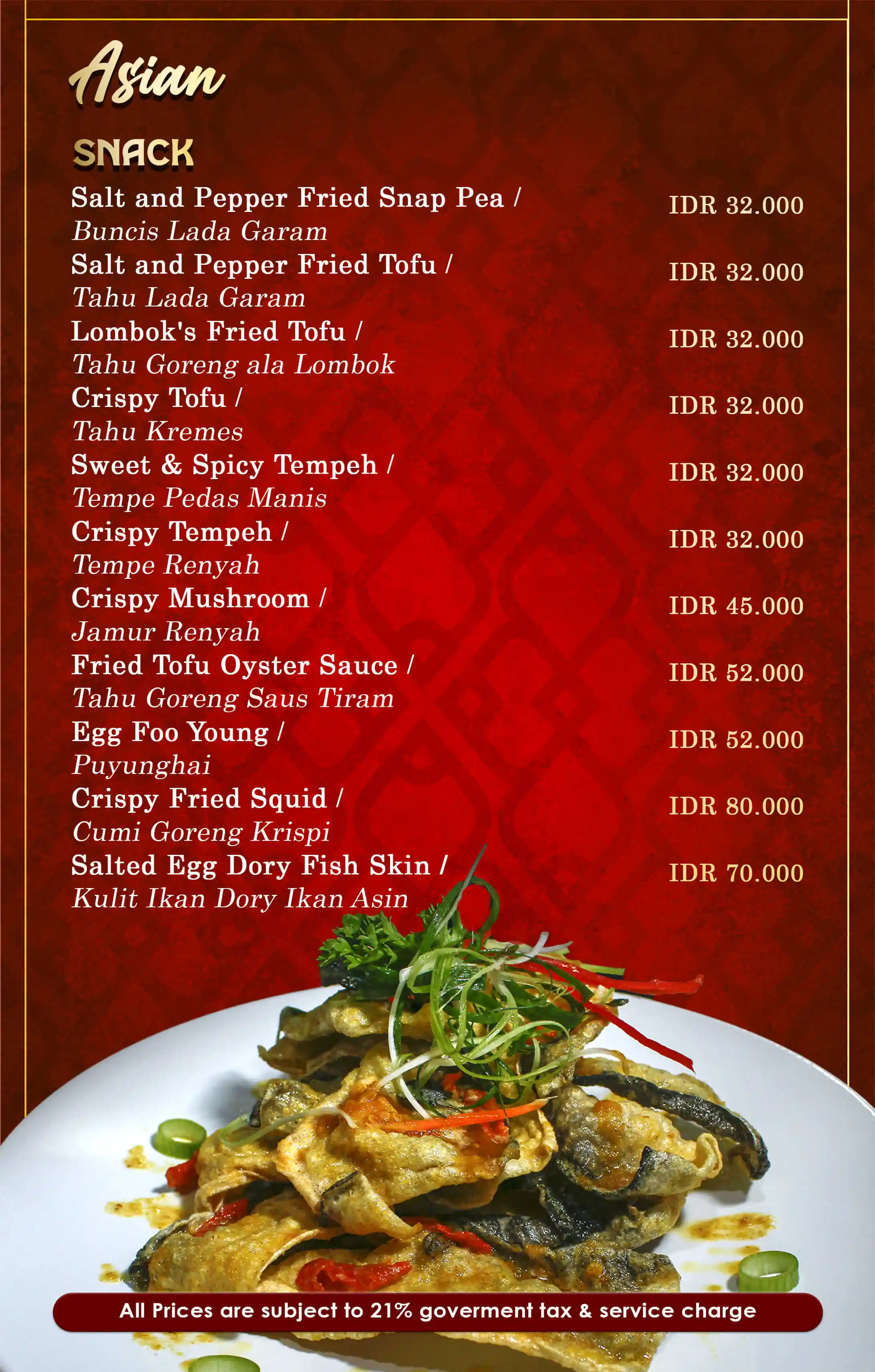 Asian Menu