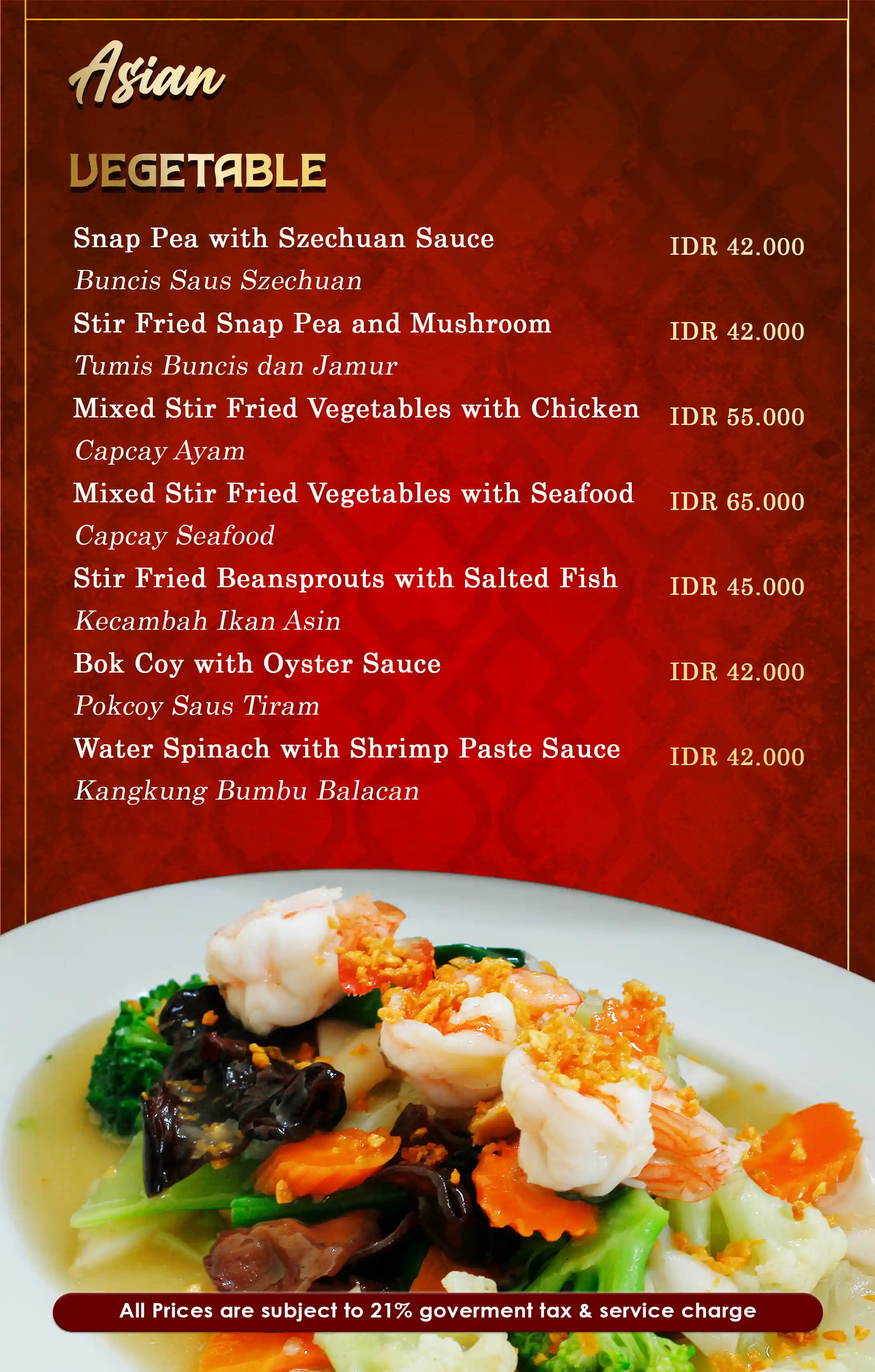 Asian Menu