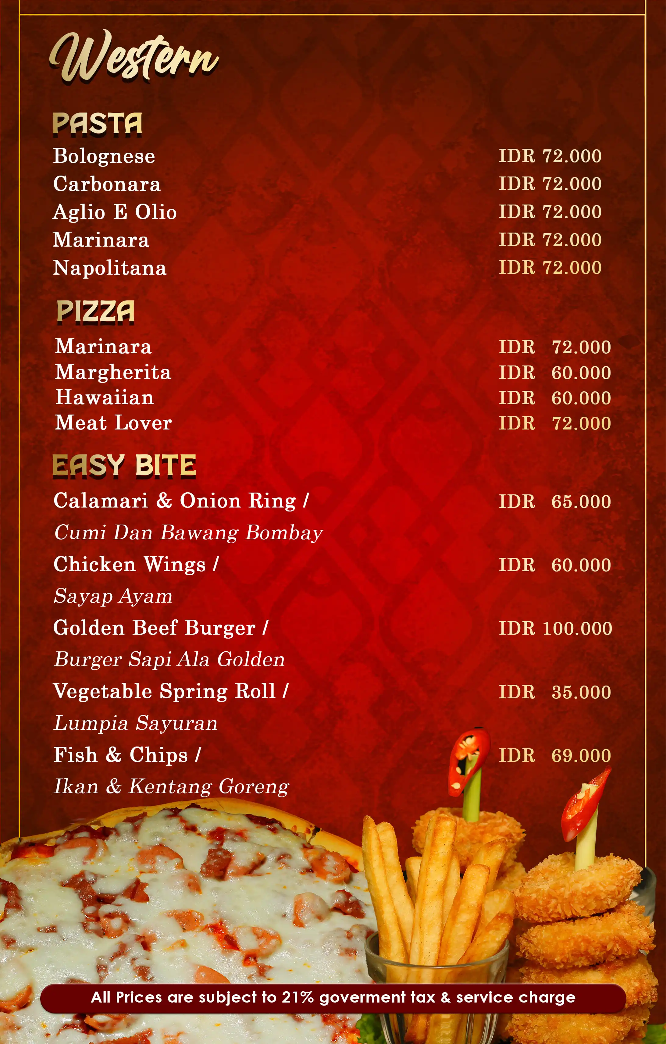 Western Menu