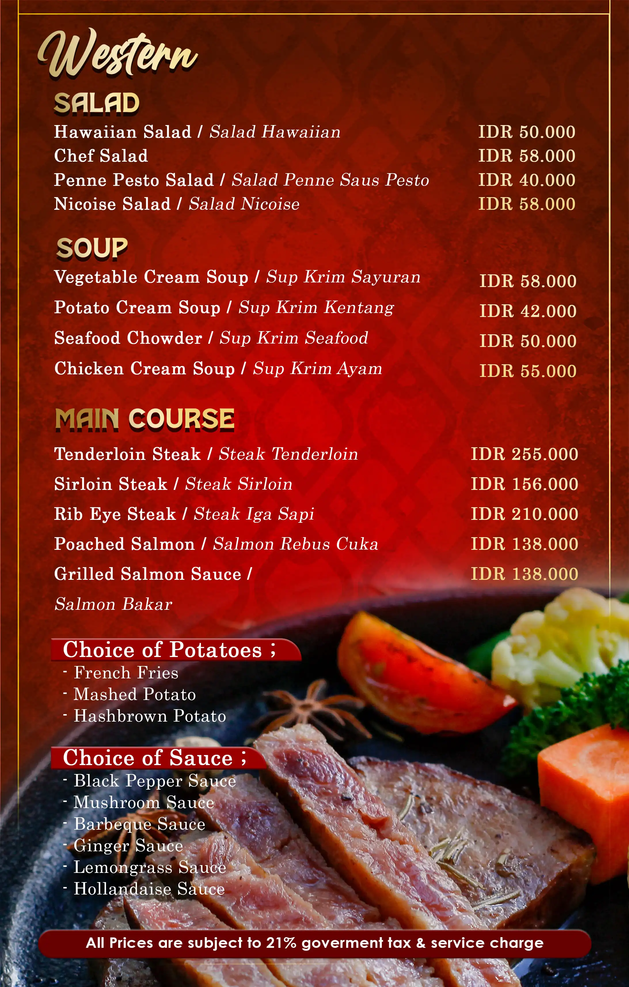 Western Menu